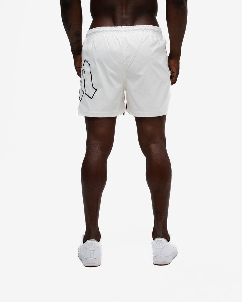 Shorts de Tactel Mith Nation Performance Embroidery Off White