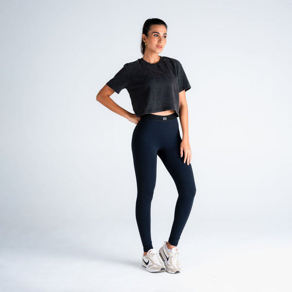 Cropped Feminino Estonado Mith Nation Iridescent Preto