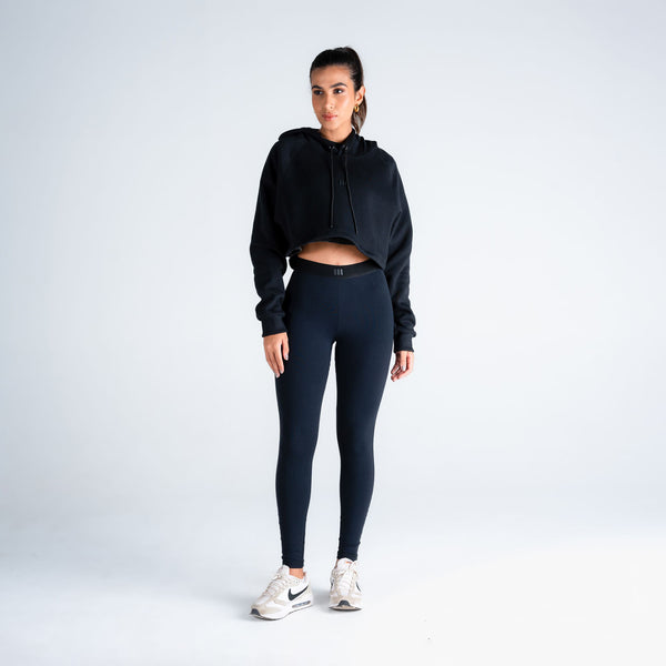 Cropped de Moletom Feminino Mith Nation Preto