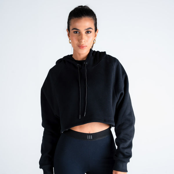 Cropped de Moletom Feminino Mith Nation Preto