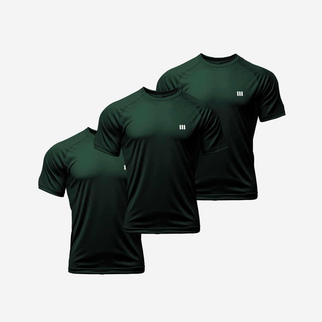 Kit 3 Camisetas Dry Fit Mith Verde