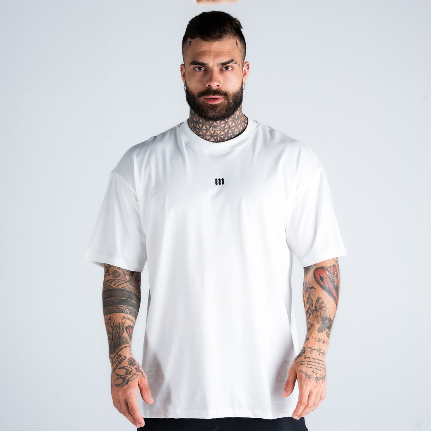 Camiseta Oversized Mith Nation Black Lines Off White