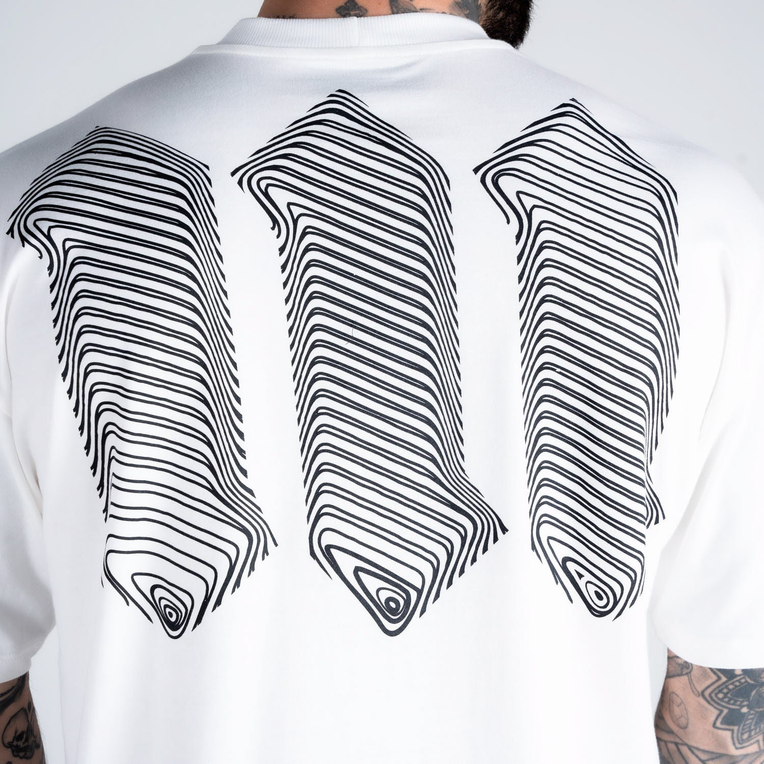 Camiseta Oversized Mith Nation Black Lines Off White