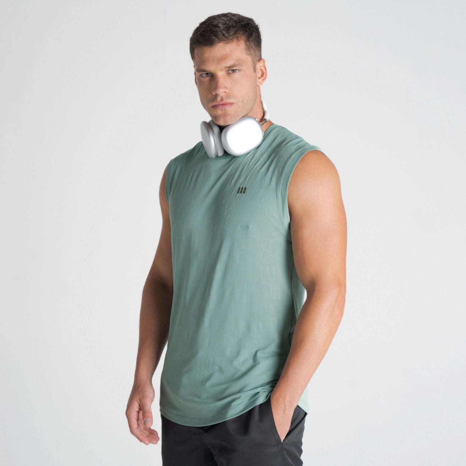 Regata Drop Shoulder Slevelles Jacquard Mith Nation Verde