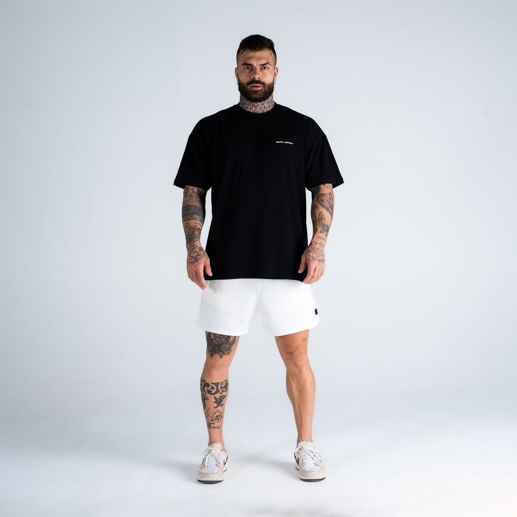 Camiseta Oversized Athl Doodle Preto