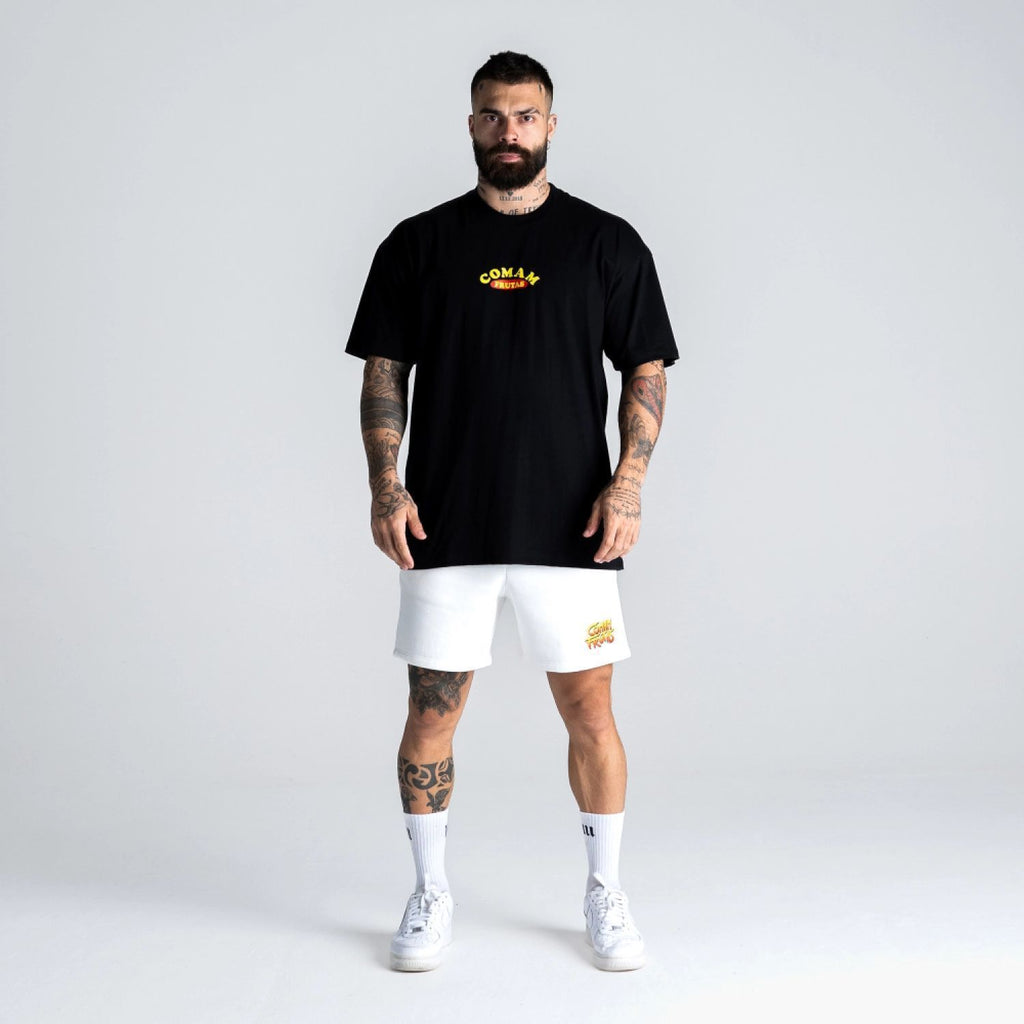 Camiseta Comam Frutas Morango Preta