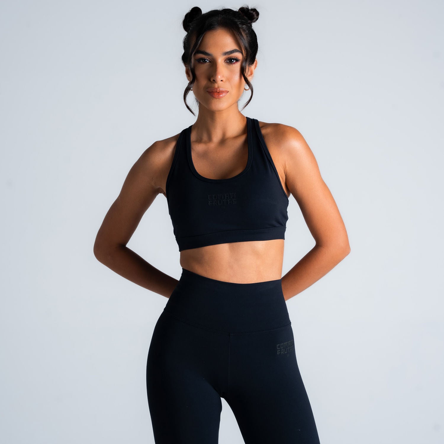 Top Feminino Comam Frutas Logo Preto