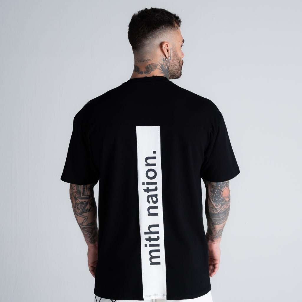Camiseta Oversized Mith Nation Clipping Preto