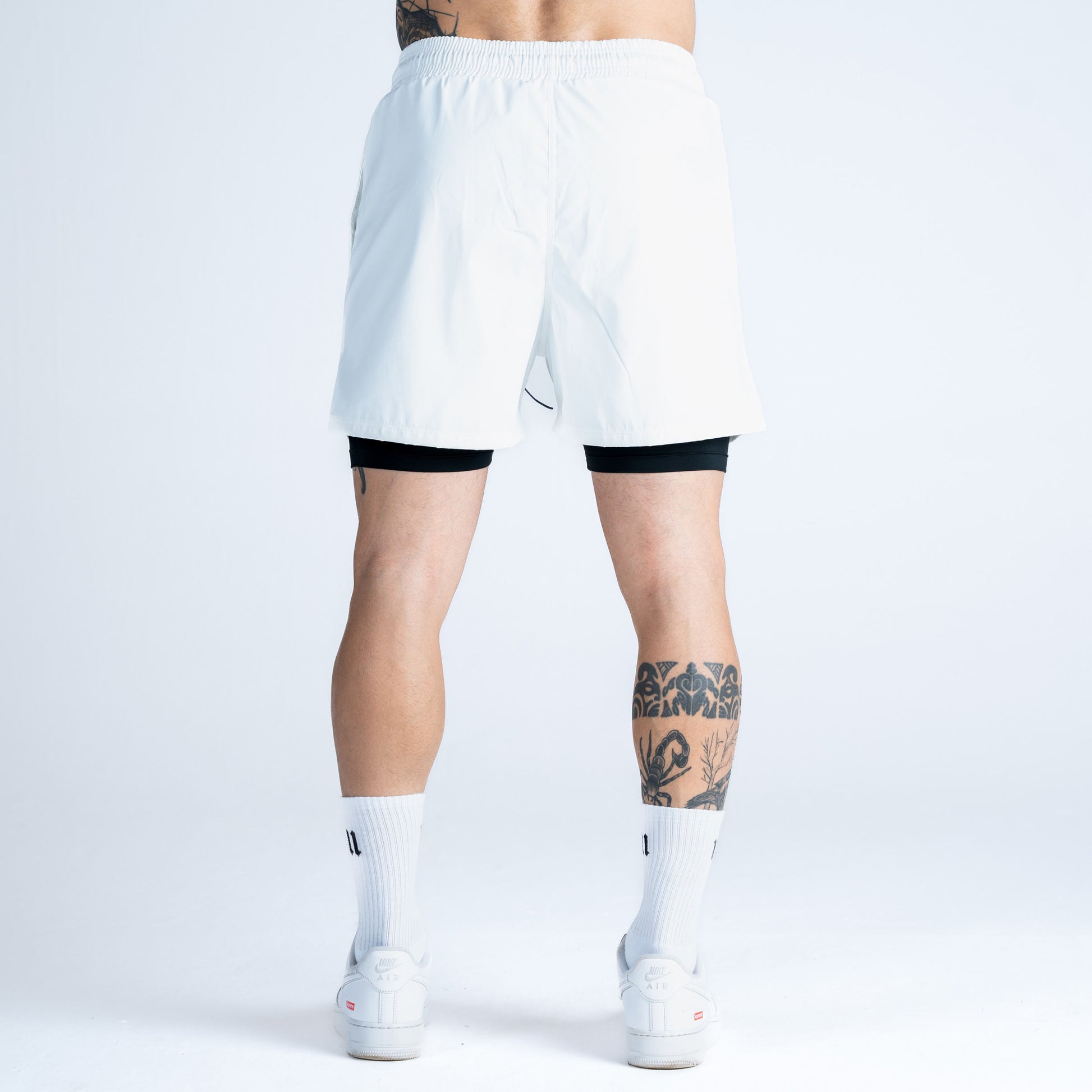 Shorts de Tactel Mith Athl Compression Branco