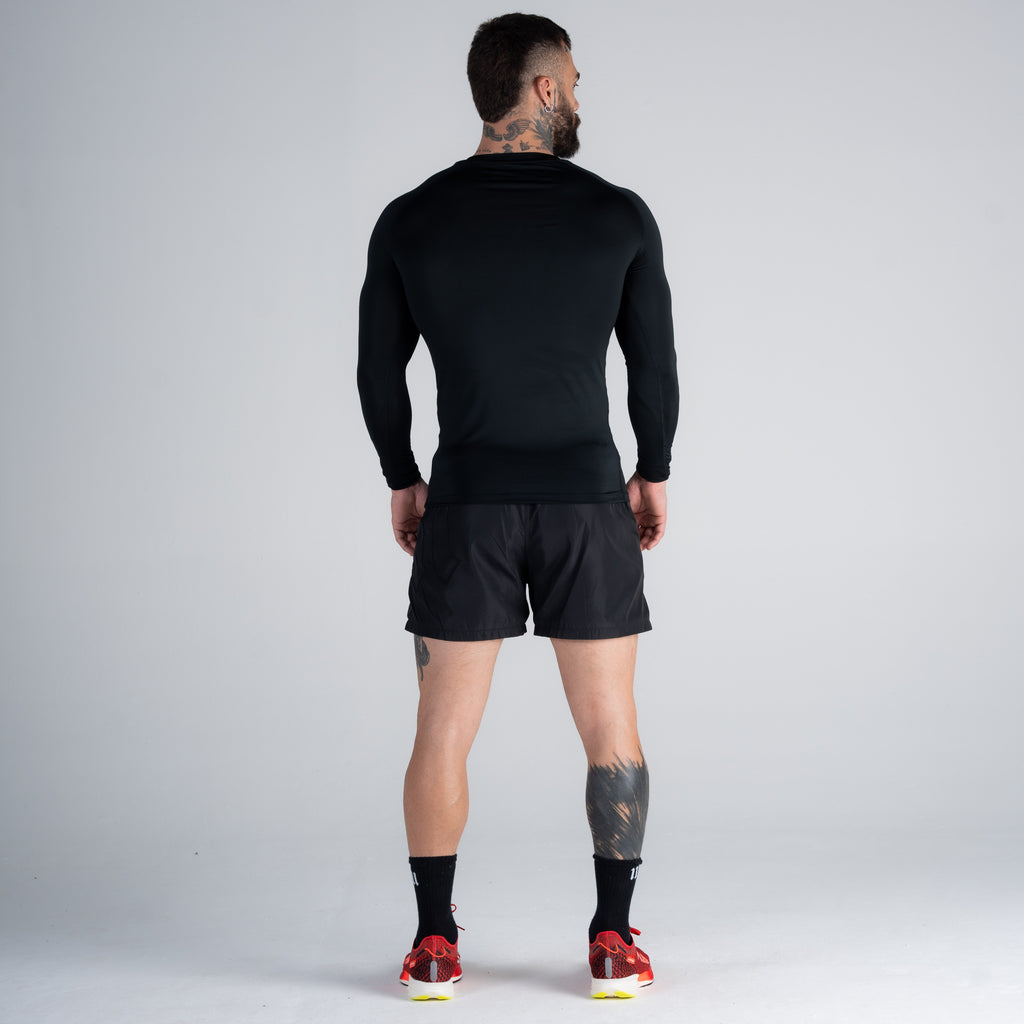 Camisa Compressão Manga Longa Raglan Mith Nation Preto