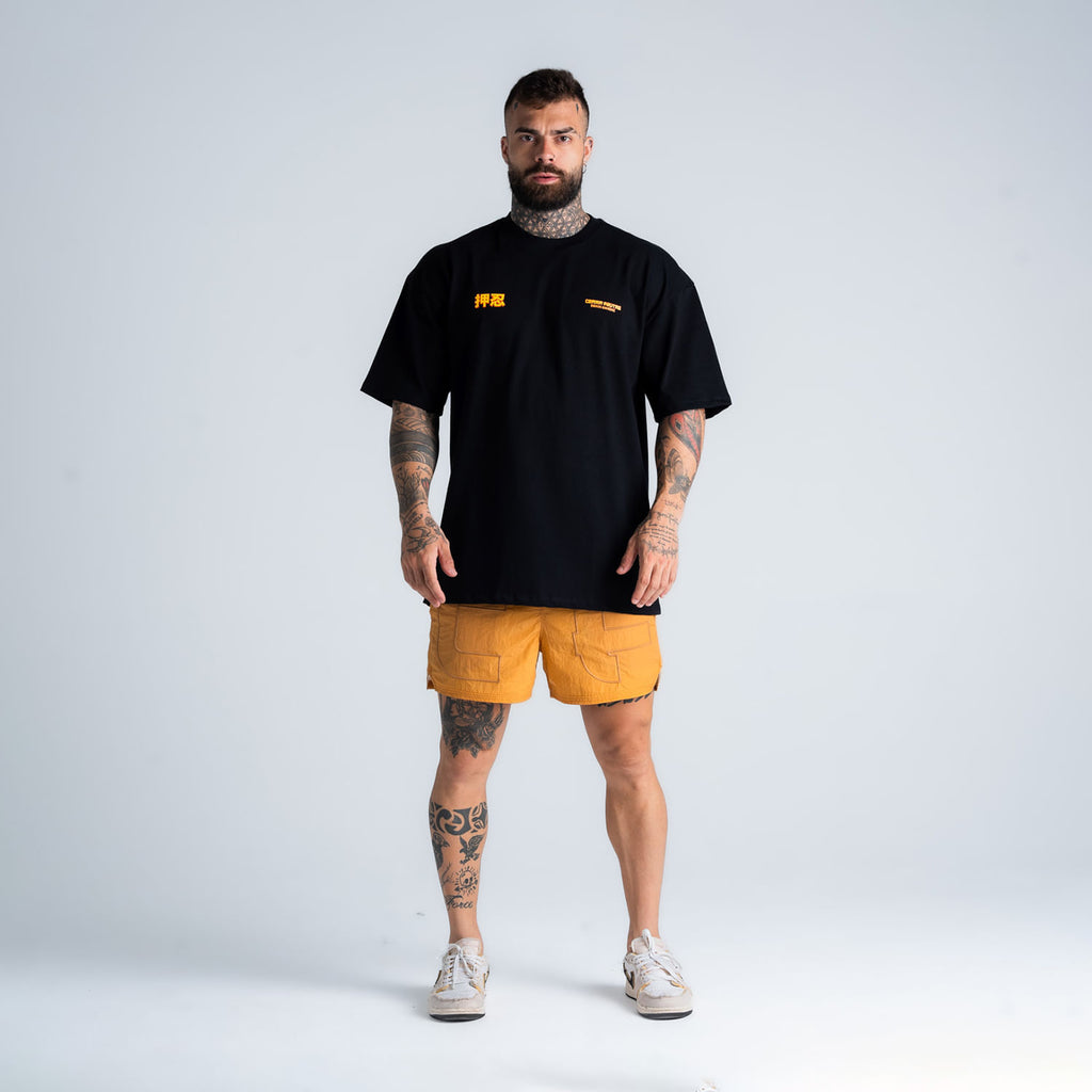 Camiseta Oversized Comam Frutas Hanya Preto