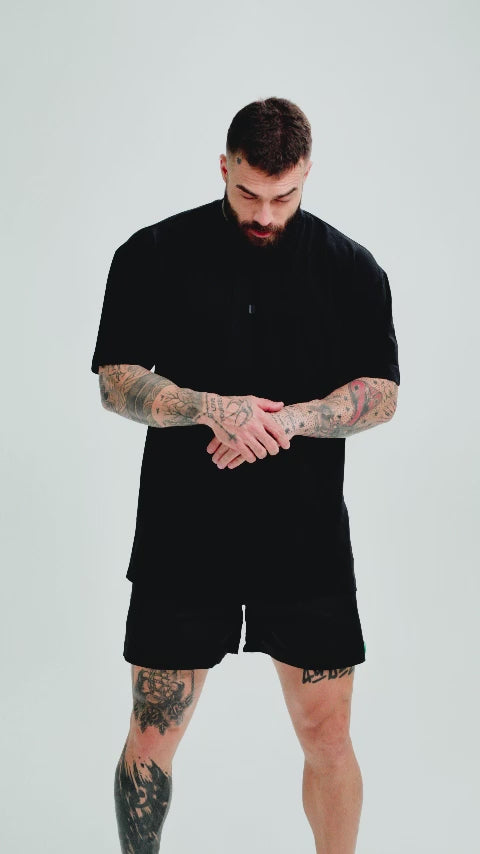 Camiseta Oversized Mith Nation Black Lines Preto