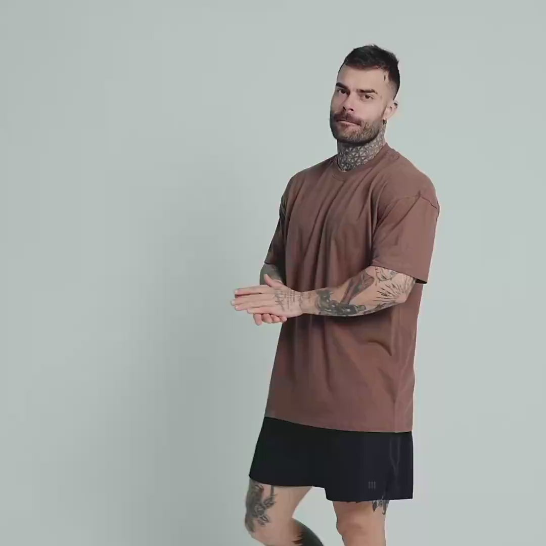 Camiseta Oversized Symbol Dark Brown Mith