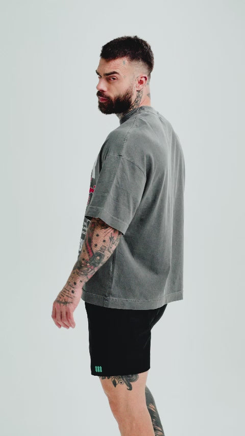Camiseta Box Estonada Mith Tour Cinza