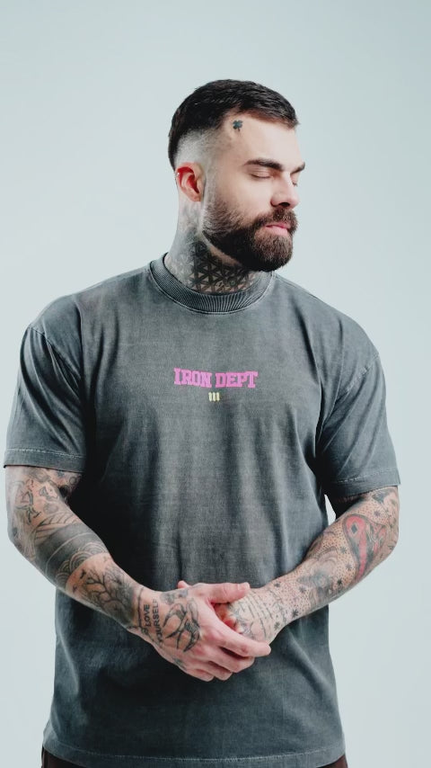 Camiseta Oversized Estonada Mith Golden Season Cinza