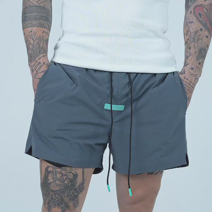 Shorts de Tactel Mith Aesthetics Cinza
