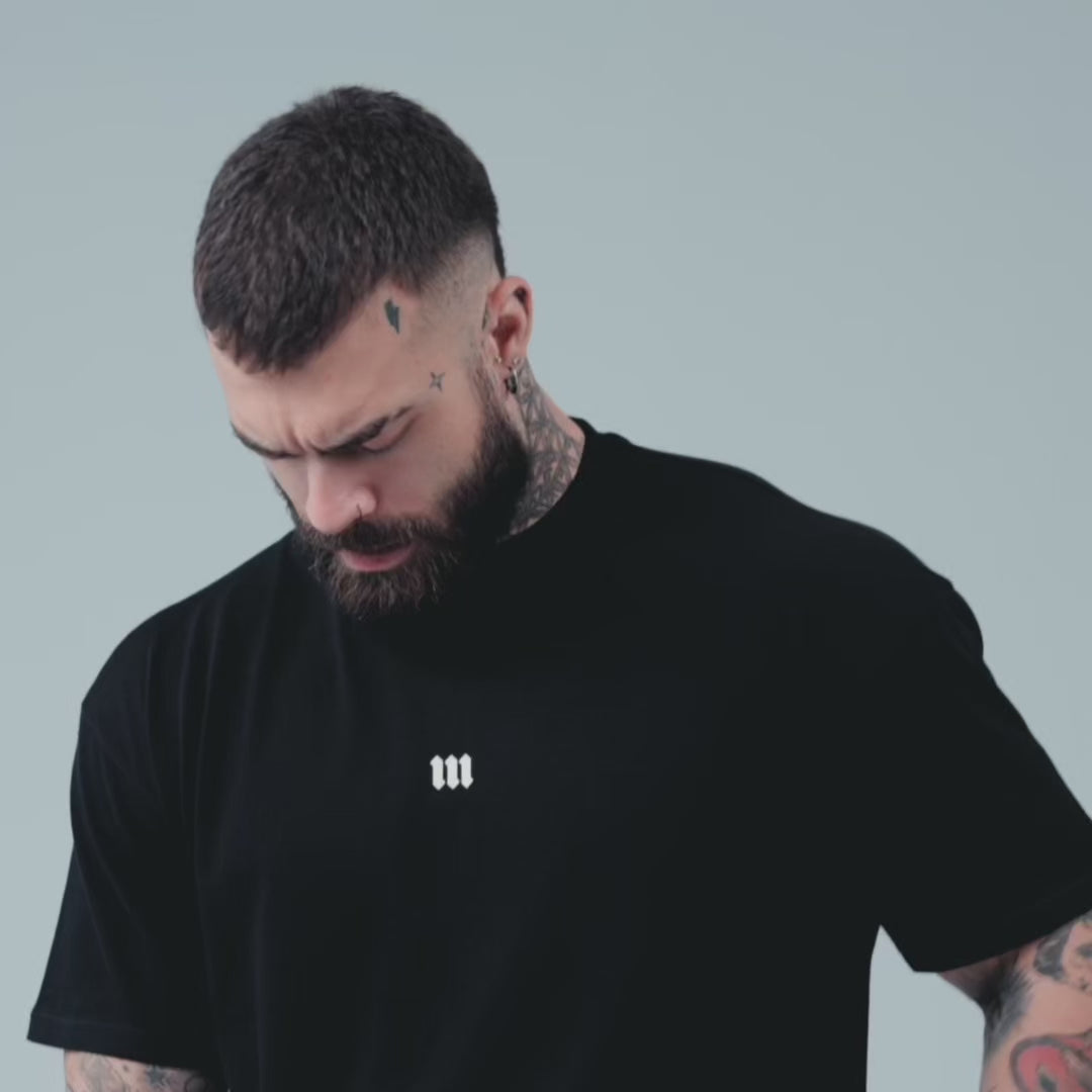 Camiseta Oversized Mith Nation Profile Preto