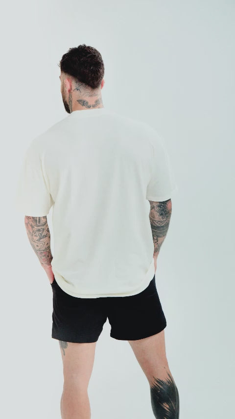 Camiseta Oversized Mith Nation Adornment Off White