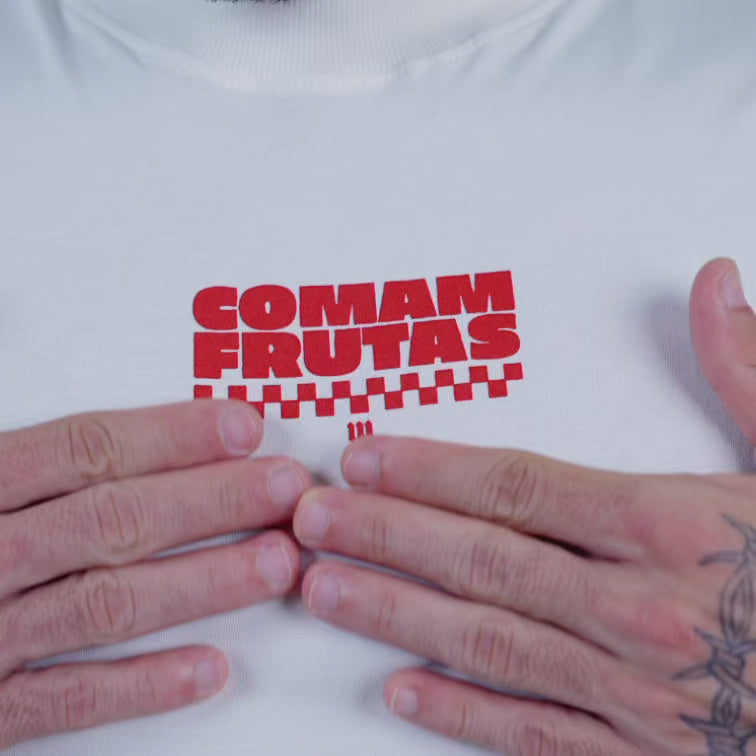 Camiseta Oversized Comam Frutas Reticle Red Burguer Off White