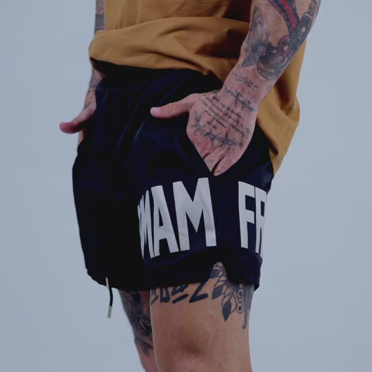 Shorts Curto Tactel Comam Frutas Write Preto