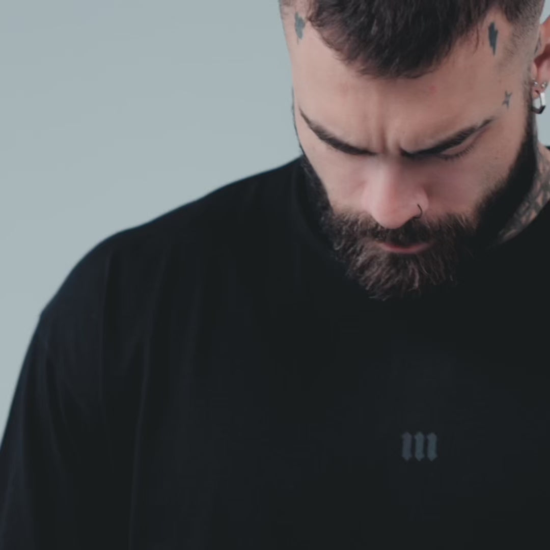 Camiseta Oversized Mith Nation Black Lines Preto