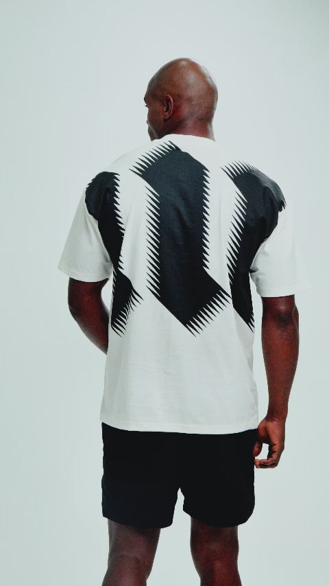 Camiseta Oversized Mith Nation Comb Off White